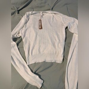 Skims snowflake knit sweater top